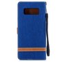 Tasche f�r Samsung Galaxy Note 8 Jeans Cover Handy Schutz H�lle Case Blau