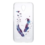 Henna Cover f�r ZTE Blade V8 Case Schutz H�lle Silikon Federn Bunt