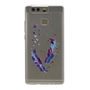 Henna Cover f�r Huawei P9 Case Schutz H�lle Silikon Federn Bunt