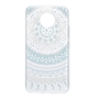 Henna Cover f�r Motorola Moto E4 Case Schutz H�lle Silikon Sonne Blau
