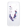 Henna Cover f�r LG G5 Case Schutz H�lle Silikon Federn Bunt