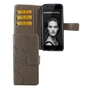 Schutz H�lle Blumen f�r Handy Huawei P10 Plus Grau