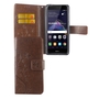 Schutz H�lle Blumen f�r Handy Huawei P8 Lite 2017 Coffee