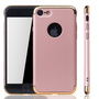 Handy H�lle Schutz Case f�r Apple iPhone 7 Bumper 3 in 1 Cover Chrom Rose Gold