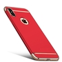 Handy H�lle Schutz Case f�r Apple iPhone X Bumper 3 in 1 Cover Chrom Etui Rot