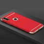 Handy H�lle Schutz Case f�r Apple iPhone X Bumper 3 in 1 Cover Chrom Etui Rot