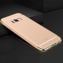 Handy H�lle Schutz Case f�r Samsung Galaxy S8 Bumper 3 in 1 Cover Chrom Gold