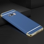 Handy H�lle Schutz Case f�r Samsung Galaxy S8 Bumper 3 in 1 Cover Chrom Blau