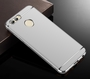 Handy H�lle Schutz Case f�r Huawei Nova 2 Plus Bumper 3 in 1 Cover Chrom Silber