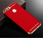 Handy H�lle Schutz Case f�r Huawei Nova 2 Plus Bumper 3 in 1 Cover Chrom Rot