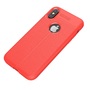 Handy H�lle Schutz Case f�r Apple iPhone X Cover Rahmen Etui Rot