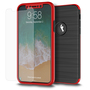 Samsung Galaxy S7 Edge 2 in 1 Handyh�lle 360 Grad Full Cover Case Rot