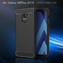 Schutzh�lle Handyh�lle f�r Samsung Galaxy A8 Plus (2018) Case Cover Carbon Optik Schwarz