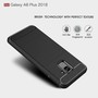 Schutzh�lle Handyh�lle f�r Samsung Galaxy A8 Plus (2018) Case Cover Carbon Optik Schwarz