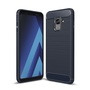 Schutzh�lle Handyh�lle f�r Samsung Galaxy A8 Plus (2018) Case Cover Carbon Optik Blau