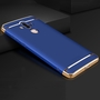 Handy H�lle Schutz Case f�r Huawei Mate 10 Bumper 3 in 1 Cover Chrom Blau