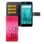Handyh�lle Tasche f�r Handy Wiko Lenny 4 Plus Be Happy Pink