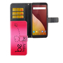 Handyh�lle Tasche f�r Handy Wiko View Be Happy Pink