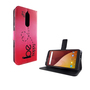 Handyh�lle Tasche f�r Handy Wiko View Be Happy Pink