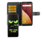 Handyh�lle Tasche f�r Handy Wiko View Dont Touch My Phone Gr�n