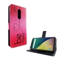 Handyh�lle Tasche f�r Handy Wiko View XL Be Happy Pink