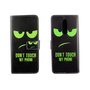 Handyh�lle Tasche f�r Handy Wiko View XL Dont Touch My Phone Gr�n