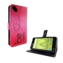 Handyh�lle Tasche f�r Handy Wiko Sunny 2 Plus Be Happy Pink