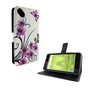 Handyh�lle Tasche f�r Handy Wiko Sunny 2 Plus Lotusblume
