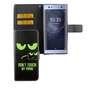 Handyh�lle Tasche f�r Handy Sony Xperia XA2 Dont Touch My Phone Gr�n