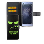 Handyh�lle Tasche f�r Handy Sony Xperia XA2 Dont Touch My Phone Gr�n