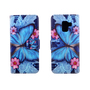 Handyh�lle Tasche f�r Handy Samsung Galaxy A8 2018 Blauer Schmetterling