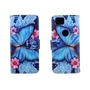 Handyh�lle Tasche f�r Handy Google Pixel 2 Blauer Schmetterling