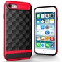 H�lle f�r Apple iPhone 7 Backcover Case Handy Schutzh�lle - Cover 3D Prisma Design Rot
