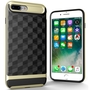 H�lle f�r Apple iPhone 7 Plus Backcover Case Handy Schutzh�lle - Cover 3D Prisma Design Gold