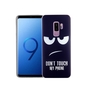 Handy H�lle f�r Samsung Galaxy S9+ Dont Touch My Phone Blau Smartphone Cover Bumper Schale Etuis