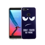 Handy H�lle f�r ZTE Blade V9 Dont Touch My Phone Blau Smartphone Cover Bumper Schale Etuis