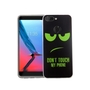 Handy H�lle f�r ZTE Blade V9 Dont Touch My Phone Gr�n Smartphone Cover Bumper Schale Etuis