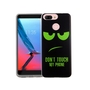 Handy H�lle f�r ZTE Blade V9 Vita Dont Touch My Phone Gr�n Smartphone Cover Bumper Schale Etuis