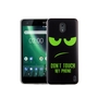 Handy H�lle f�r Nokia 2 Dont Touch My Phone Gr�n Smartphone Cover Bumper Schale Etuis