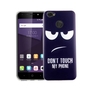 Handy H�lle f�r ZTE Blade A6 Dont Touch My Phone Blau Smartphone Cover Bumper Schale Etuis