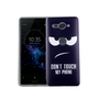 Handy H�lle f�r Sony Xperia XZ2 Compact Dont Touch My Phone Blau Smartphone Cover Bumper Schale Etuis