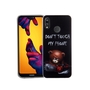 Handy H�lle f�r Huawei P20 Lite B�r mit Kettens�ge Smartphone Cover Bumper Schale Etuis