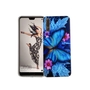 Handy H�lle f�r Huawei P20 Blauer Schmetterling Smartphone Cover Bumper Schale Etuis