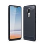 Schutzh�lle Handyh�lle f�r LG G7 Case Cover Carbon Optik Blau