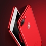 Handy H�lle Schutz Case f�r Apple iPhone 7 / 8 Plus Durchsichtig Transparent Rot