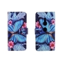Handyh�lle Tasche f�r Handy Sony Xperia XZ2 Blauer Schmetterling
