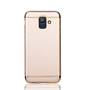 Handy H�lle Schutz Case f�r Samsung Galaxy A6 2018 Bumper 3 in 1 Cover Chrom Etui Gold
