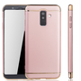 Handy H�lle Schutz Case f�r Samsung Galaxy A6 Plus 2018 Bumper 3 in 1 Cover Chrom Rose Gold
