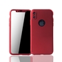 Handyh�lle Schutzh�lle f�r Apple iPhone X Full Case Cover Displayschutz 360 Rot