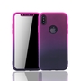 Handyh�lle Schutzh�lle f�r Apple iPhone X Full Case Cover Displayschutz 360 Violett